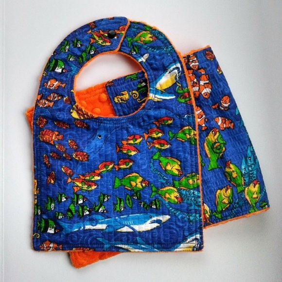 Baby Bib & Wipe - Handcrafted - Picture 2 of 4